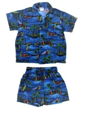 NIU NALU Sweet Hawaiian Summer Toddle Boy 2 Piece Set Size 4